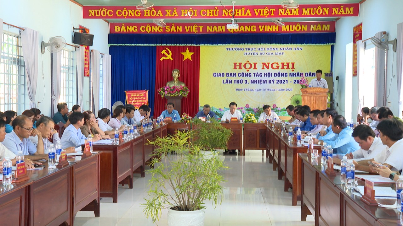 Bù Gia Mập tổ chức Hội nghị giao ban công tác HĐND huyện lần 3, nhiệm kỳ 2021 - 2026